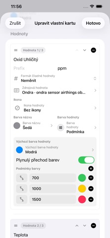 Přehled zařízení v mobilní aplikaci Živý obraz